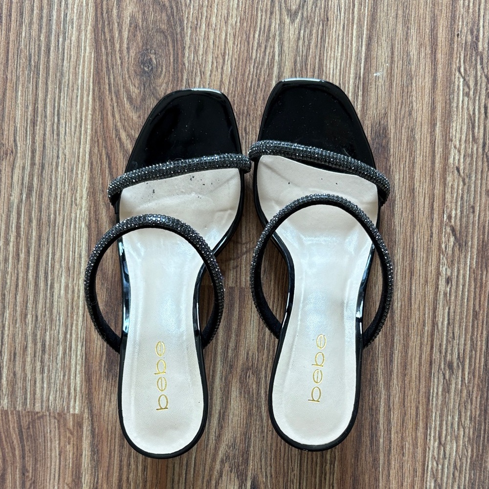 Bebe Camilla Black Sandals